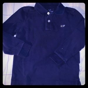 Vineyard Vines Long Sleeve Navy Pique Shirt
